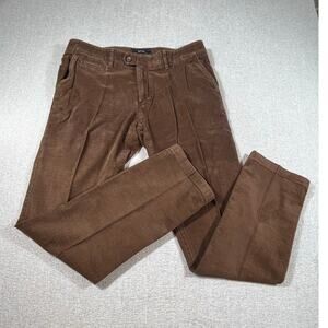 Brax Men’s 36x34 Brown Everest Regular Fit Corduroy Pants Luxury Casual Slacks